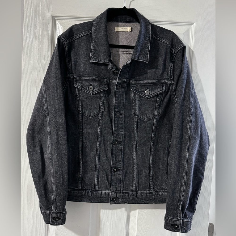 Allsaints Sheba Denim Trucker Jacket - Size XXL